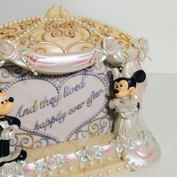 Disneyland Disney World Mickey Minnie Mouse Happy Every After Wedding Frame - Picture 5 of 5
